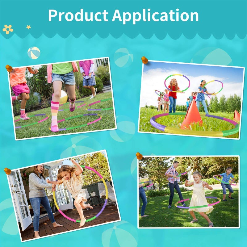 2Buyshop 2 Pack Color Hoop - Size & Length Adjustable, Plastic Toys for Kids & Party Games, Gymnastics & Dog Agility Equipment, Christmas Wreath - Image 3